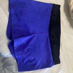 Nike Purple Compression Training Shorts with Black Waistband